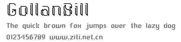 GollanBill.ttf字體轉換器圖片