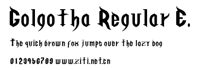 Golgotha Regular E..ttf字體轉換器圖片