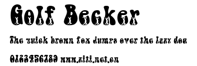 Golf Becker.ttf字體轉換器圖片