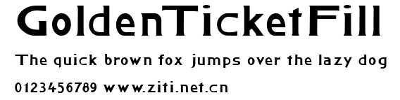 GoldenTicketFill.ttf字體轉換器圖片