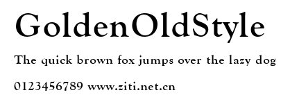 GoldenOldStyle.ttf字體轉換器圖片