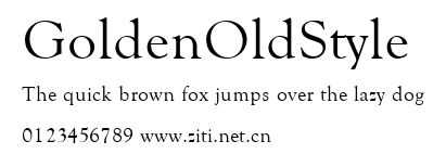 GoldenOldStyle.ttf字體轉換器圖片