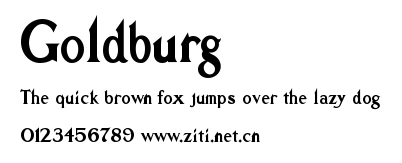 Goldburg.ttf字體轉換器圖片