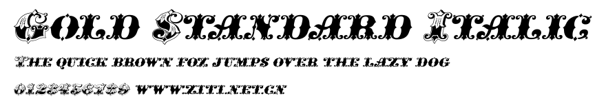 Gold Standard Italic.ttf字體轉換器圖片