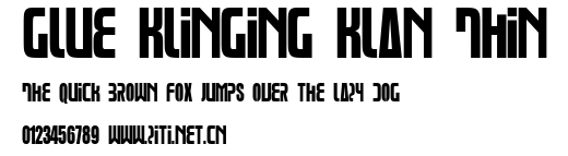 Glue Klinging Klan Thin.ttf字體轉換器圖片