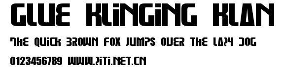 Glue Klinging Klan.ttf字體轉換器圖片