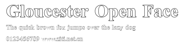 Gloucester Open Face.ttf字體轉換器圖片