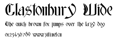 Glastonbury Wide.ttf字體轉換器圖片