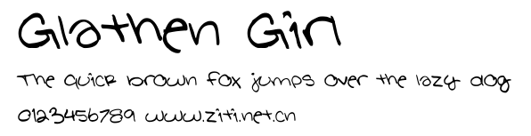 Glathen Girl.ttf字體轉換器圖片