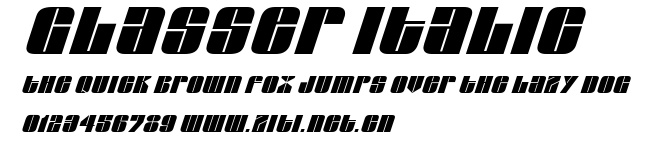 Glasser Italic.ttf字體轉換器圖片
