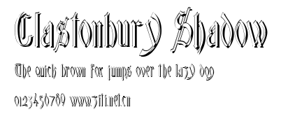 Glastonbury Shadow.ttf字體轉換器圖片