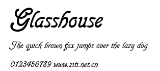 Glasshouse.ttf字體轉換器圖片