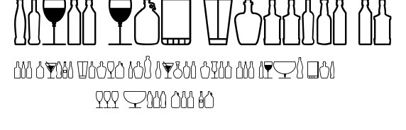 Glass and bottles St.ttf字體轉換器圖片