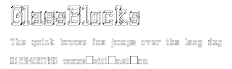 GlassBlocks.ttf字體轉換器圖片