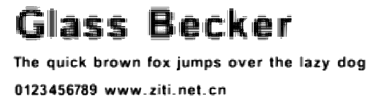 Glass Becker.ttf字體轉換器圖片