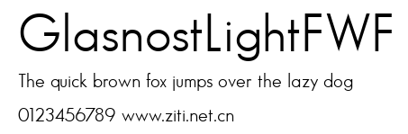 GlasnostLightFWF.ttf字體轉換器圖片