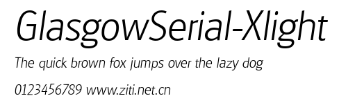 GlasgowSerial-Xlight.ttf字體轉換器圖片