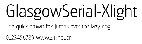 GlasgowSerial-Xlight.ttf字體轉換器圖片