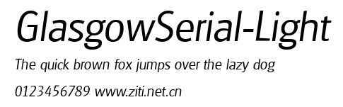 GlasgowSerial-Light.ttf字體轉換器圖片