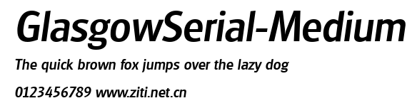GlasgowSerial-Medium.ttf字體轉換器圖片