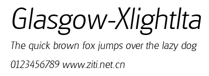 Glasgow-XlightIta.ttf字體轉換器圖片