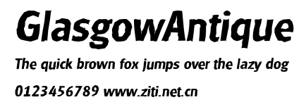 GlasgowAntique.ttf字體轉換器圖片