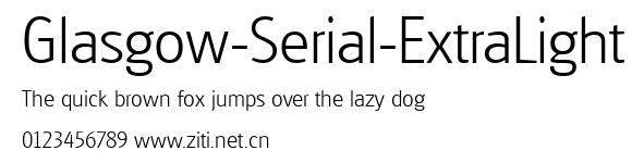 Glasgow-Serial-ExtraLight.ttf字體轉換器圖片