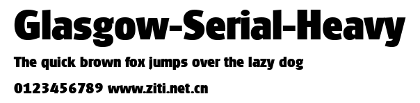 Glasgow-Serial-Heavy.ttf字體轉換器圖片