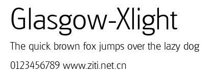 Glasgow-Xlight.ttf字體轉換器圖片