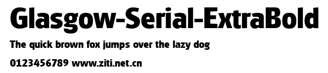 Glasgow-Serial-ExtraBold.ttf字體轉換器圖片