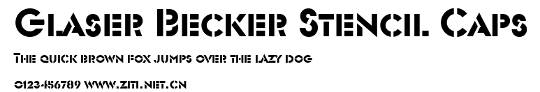 Glaser Becker Stencil Caps.ttf