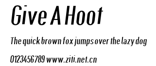 Give A Hoot.otf字體轉換器圖片