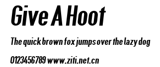 Give A Hoot.otf字體轉換器圖片