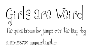 Girls are Weird.ttf字體轉換器圖片