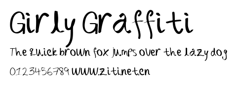Girly Graffiti.ttf字體轉換器圖片