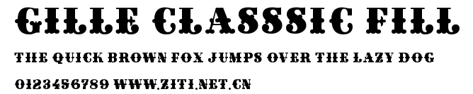 Gille Classsic Fill.ttf字體轉換器圖片