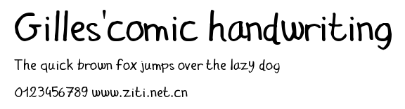 Gilles'comic handwriting.ttf字體轉換器圖片