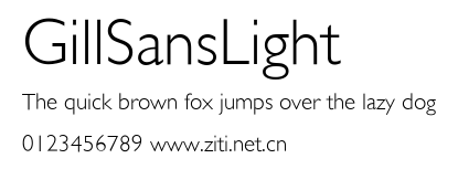 GillSansLight.ttf字體轉換器圖片