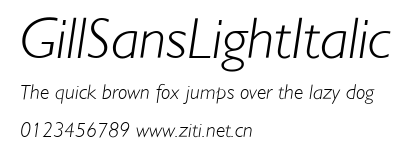 GillSansLightItalic.ttf字體轉換器圖片