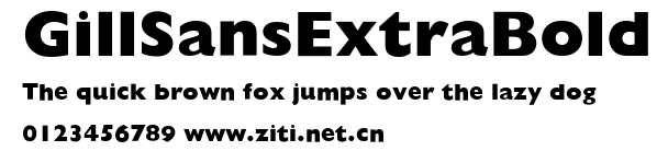 GillSansExtraBold.ttf字體轉換器圖片