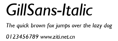 GillSans-Italic.ttf字體轉換器圖片