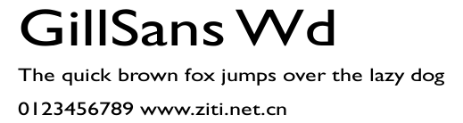 GillSans Wd.ttf字體轉換器圖片