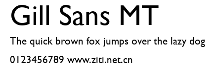 Gill Sans MT.ttf字體轉換器圖片