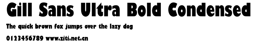 Gill Sans Ultra Bold Condensed.ttf字體轉換器圖片