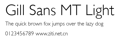 Gill Sans MT Light.ttf字體轉換器圖片