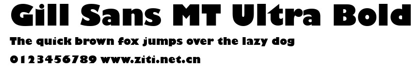 Gill Sans MT Ultra Bold.ttf字體轉換器圖片