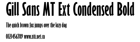 Gill Sans MT Ext Condensed Bold.ttf字體轉換器圖片