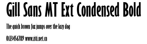Gill Sans MT Ext Condensed Bold.ttf字體轉換器圖片