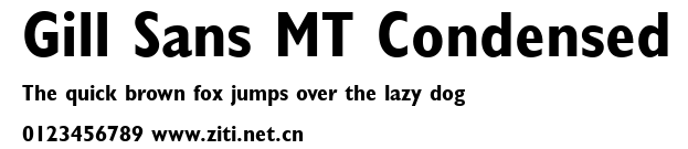 Gill Sans MT Condensed.ttf字體轉換器圖片
