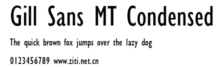 Gill Sans MT Condensed.ttf字體轉換器圖片